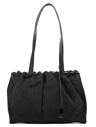 Gucci 002 1054 Black GG Clutch Tote Bag