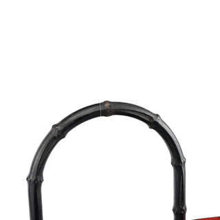 Gucci 002 1059 Black Leather Bamboo Tote Bag