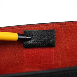 Gucci 002 1059 Black Leather Bamboo Tote Bag