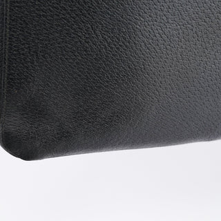 Gucci 002 1059 Black Leather Bamboo Tote Bag