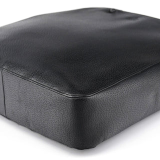 Gucci 002 1059 Black Leather Bamboo Tote Bag