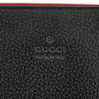 Gucci 002 1059 Black Leather Bamboo Tote Bag