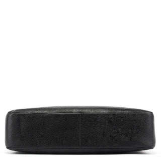 Gucci 002 1059 Black Leather Bamboo Tote Bag