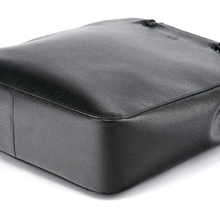 Gucci 002 1060 Black Leather Bamboo Tote Bag