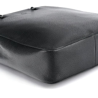 Gucci 002 1060 Black Leather Bamboo Tote Bag