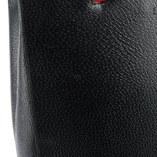 Gucci 002 1060 Black Leather Bamboo Tote Bag