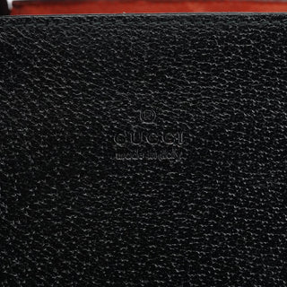 Gucci 002 1060 Black Leather Bamboo Tote Bag