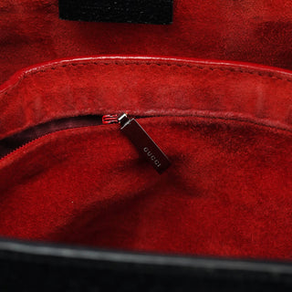 Gucci 002 1060 Black Leather Bamboo Tote Bag
