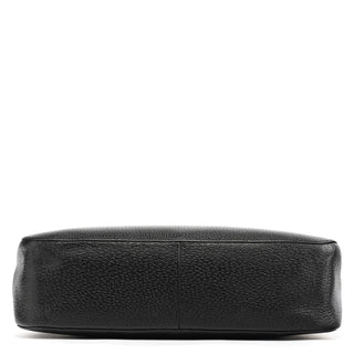 Gucci 002 1060 Black Leather Bamboo Tote Bag