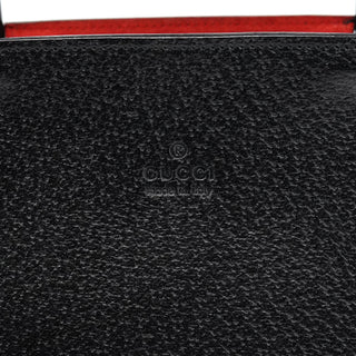 Gucci 002 1060 Black Leather Bamboo Tote Bag