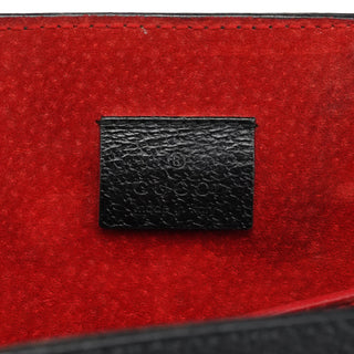 Gucci 002 1060 Black Leather Bamboo Tote Bag