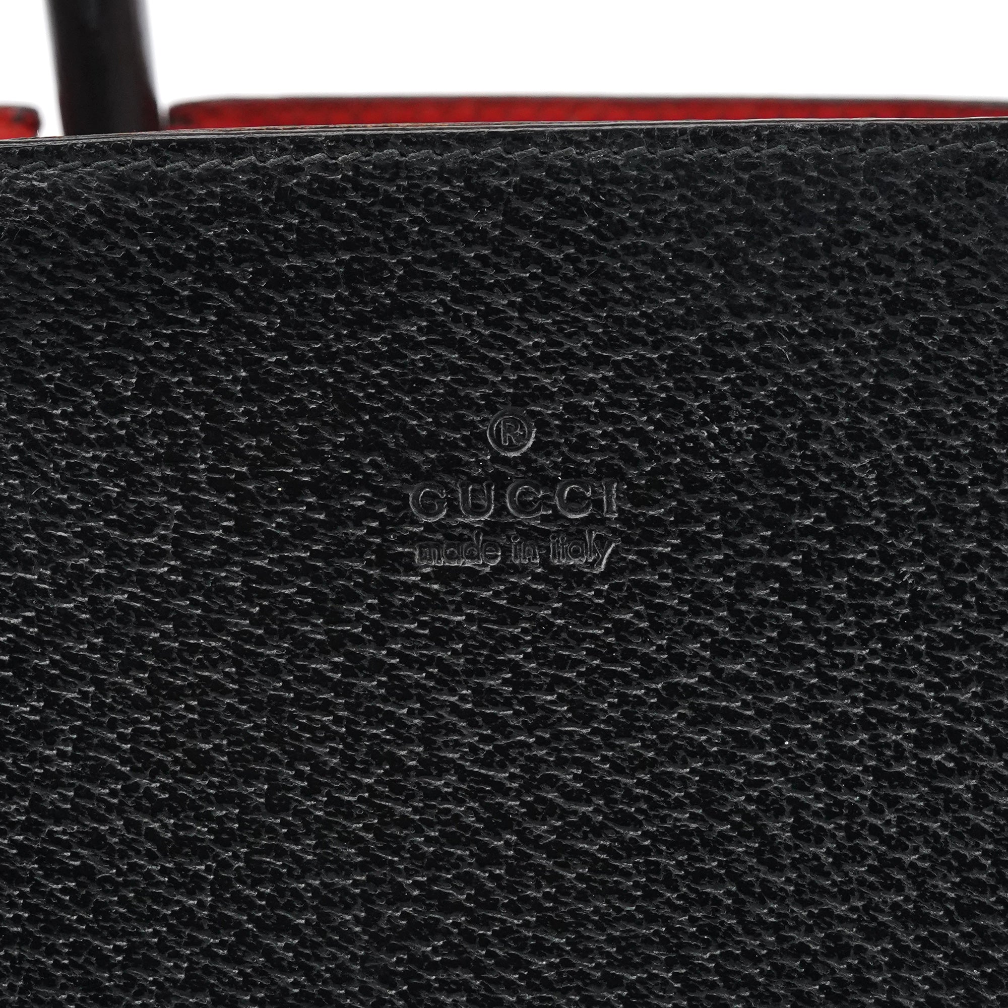 Gucci 002 1060 Sac cabas Bamboo en cuir noir