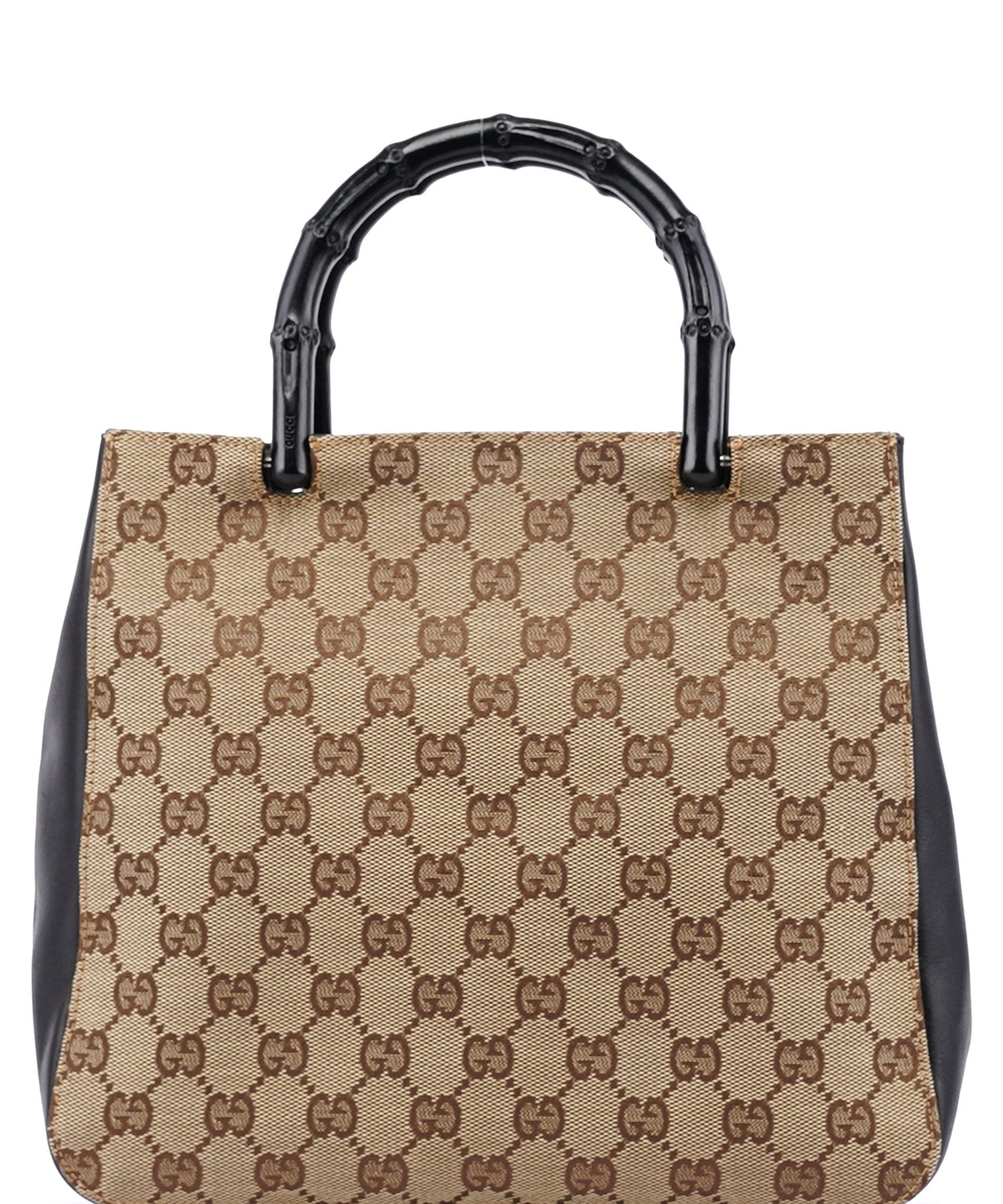 Gucci 002 1061 Beige GG Bamboo Tote Bag
