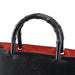 Gucci 002 1061 Black Leather Bamboo Tote