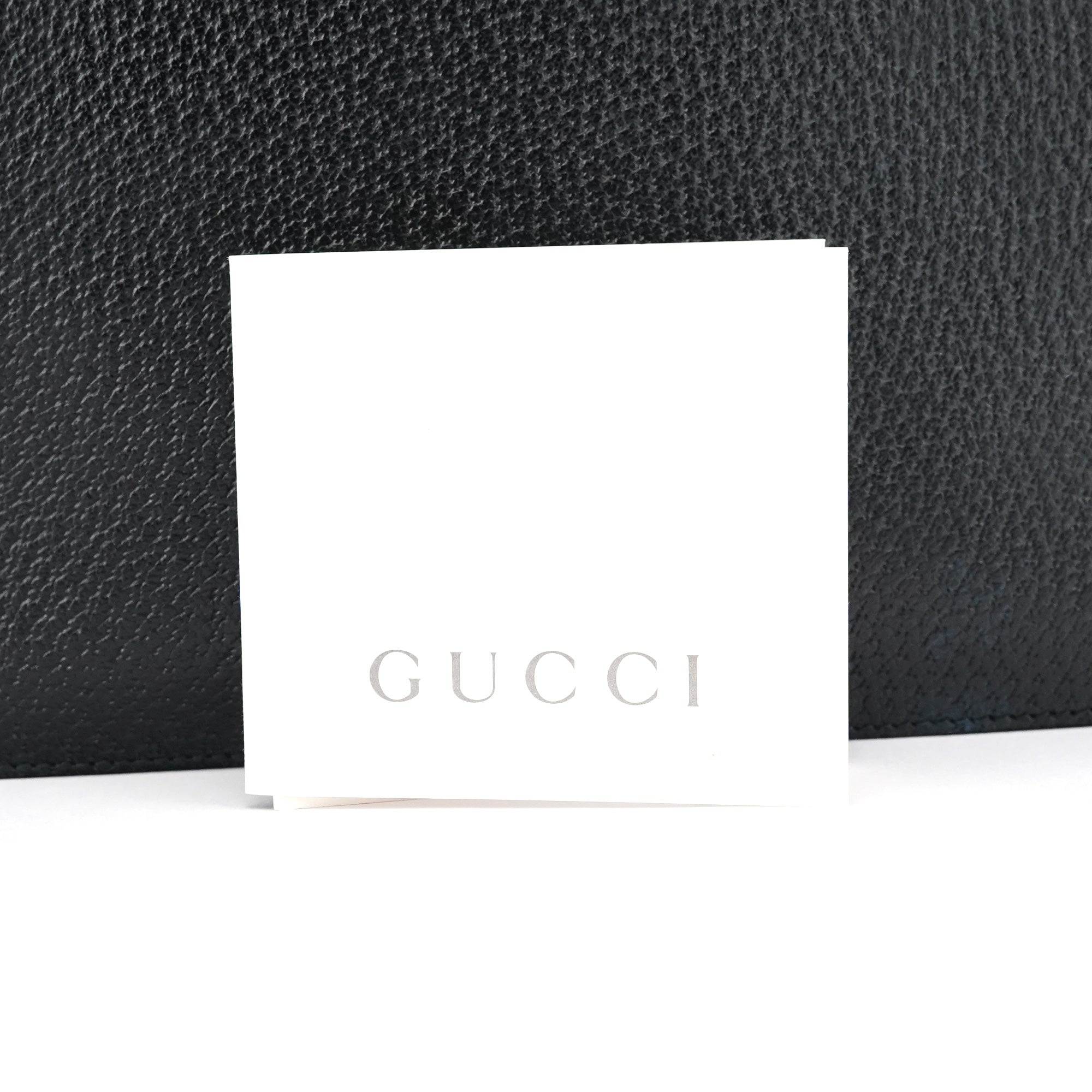 Gucci 002 1061 Black Leather Bamboo Tote Bag