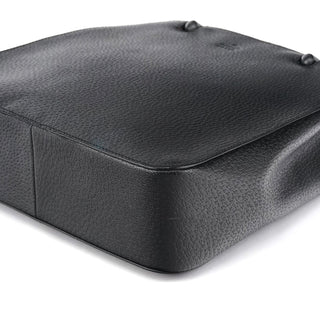 Gucci 002 1061 Black Leather Bamboo Tote Bag