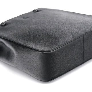 Gucci 002 1061 Black Leather Bamboo Tote Bag