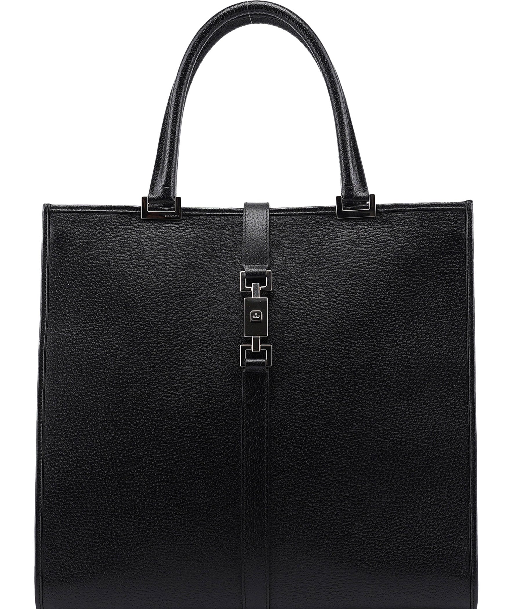 Gucci 002 1064 Black Leather Jackie Tote