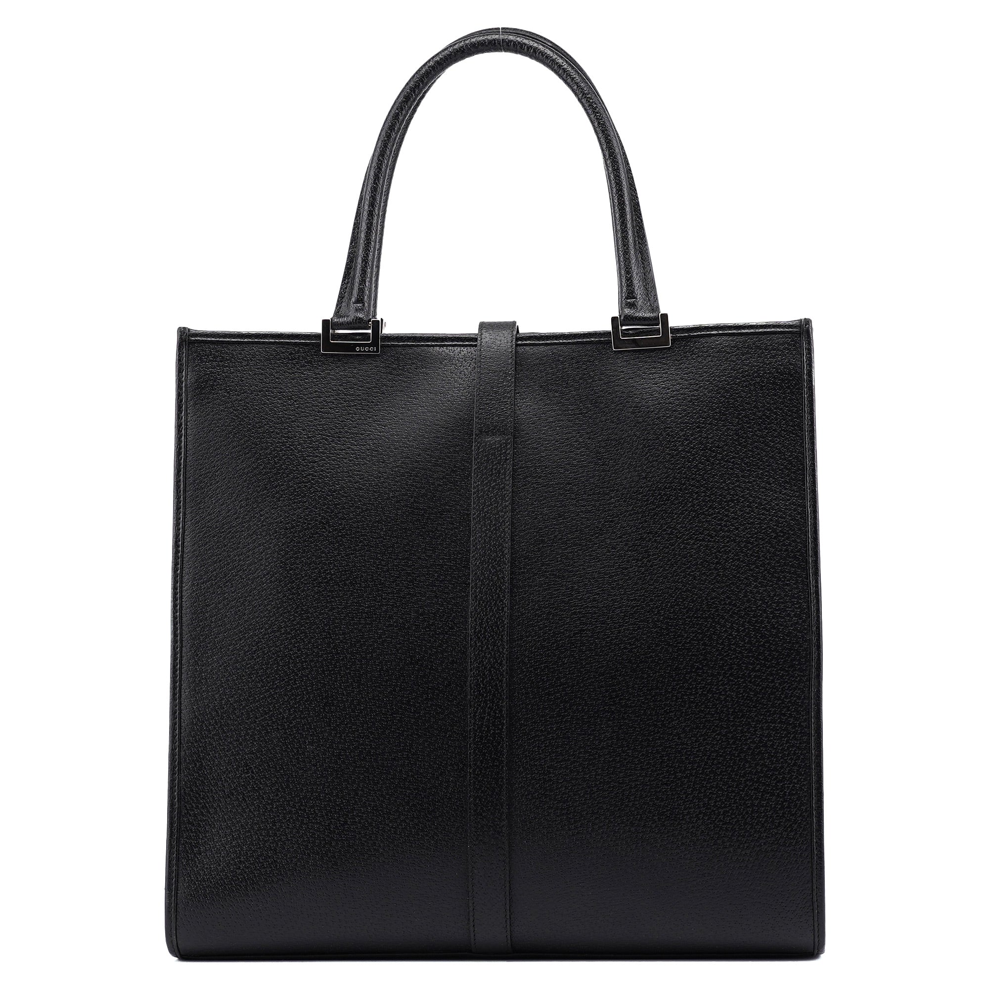 Gucci 002 1064 Black Leather Jackie Tote