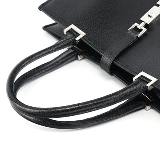 Gucci 002 1064 Black Leather Jackie Tote Bag