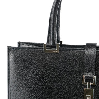 Gucci 002 1064 Black Leather Jackie Tote Bag