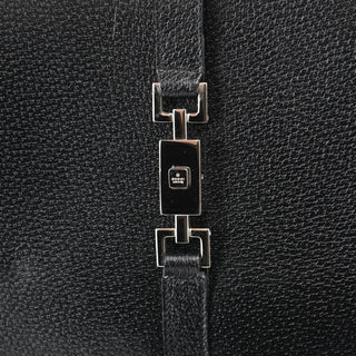 Gucci 002 1064 Black Leather Jackie Tote Bag