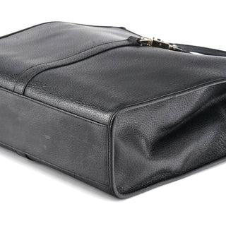 Gucci 002 1064 Black Leather Jackie Tote Bag