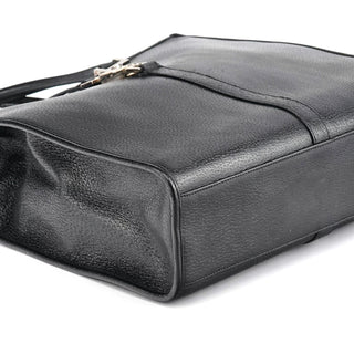 Gucci 002 1064 Black Leather Jackie Tote Bag