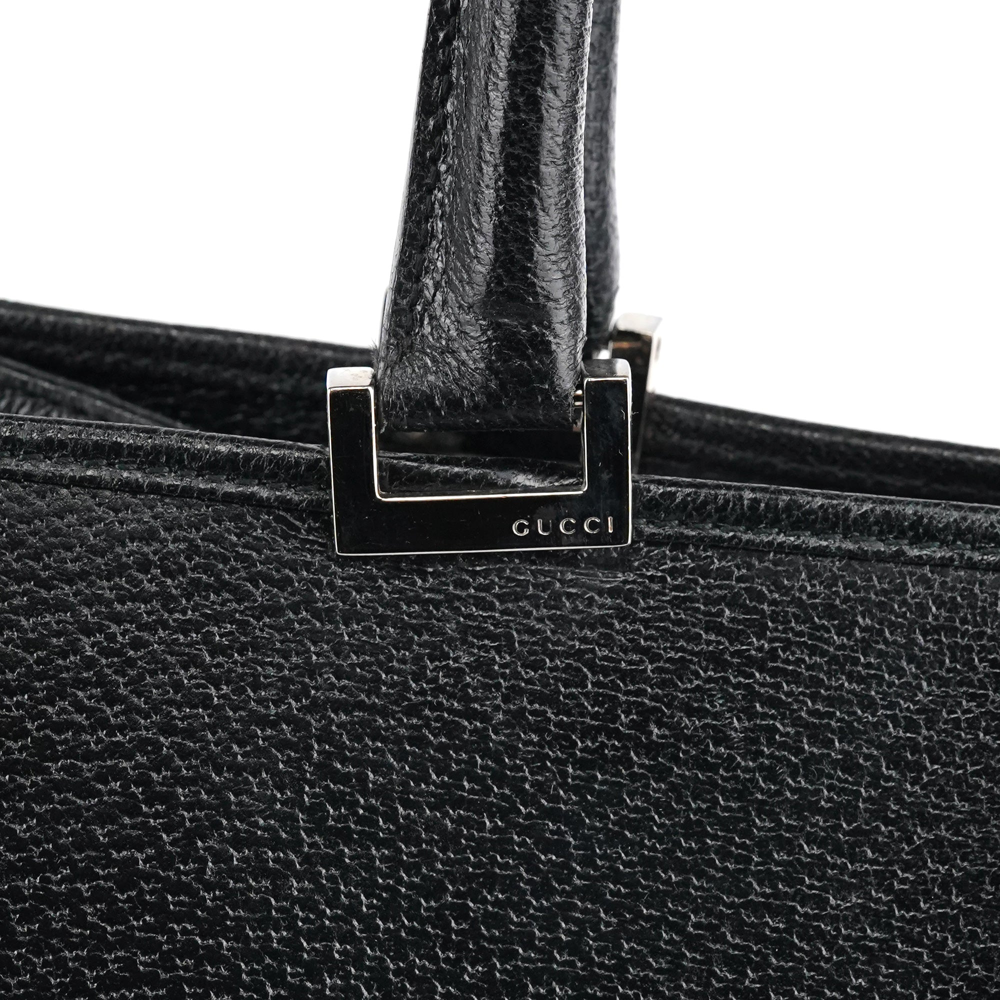 Gucci 002 1064 Sac cabas Jackie en cuir noir