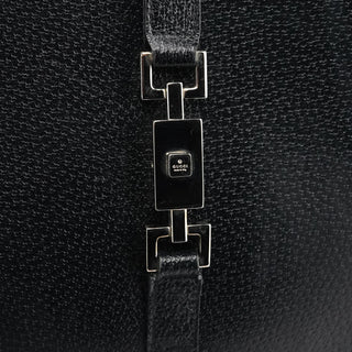 Gucci 002 1064 Black Leather Jackie Tote Bag