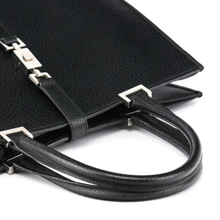Gucci 002 1064 Black Leather Jackie Tote Bag