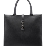 Gucci 002 1064 Black Leather Jackie Tote Bag