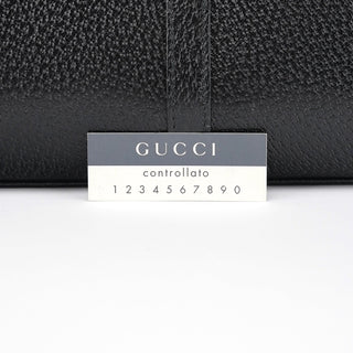 Gucci 002 1065 Black Leather Jackie Tote Bag