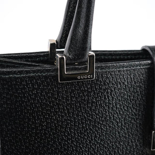Gucci 002 1065 Black Leather Jackie Tote Bag