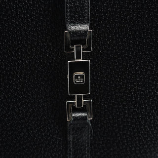 Gucci 002 1065 Black Leather Jackie Tote Bag