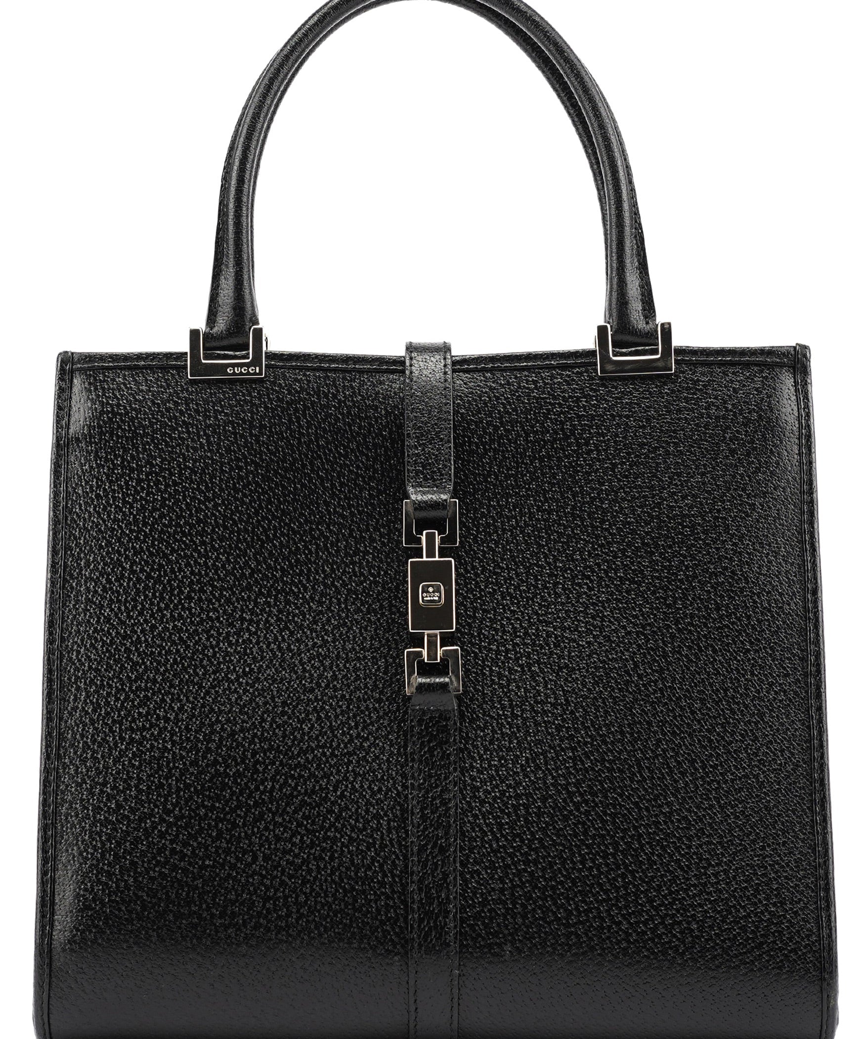 Gucci 002 1065 Black Leather Jackie Tote Bag