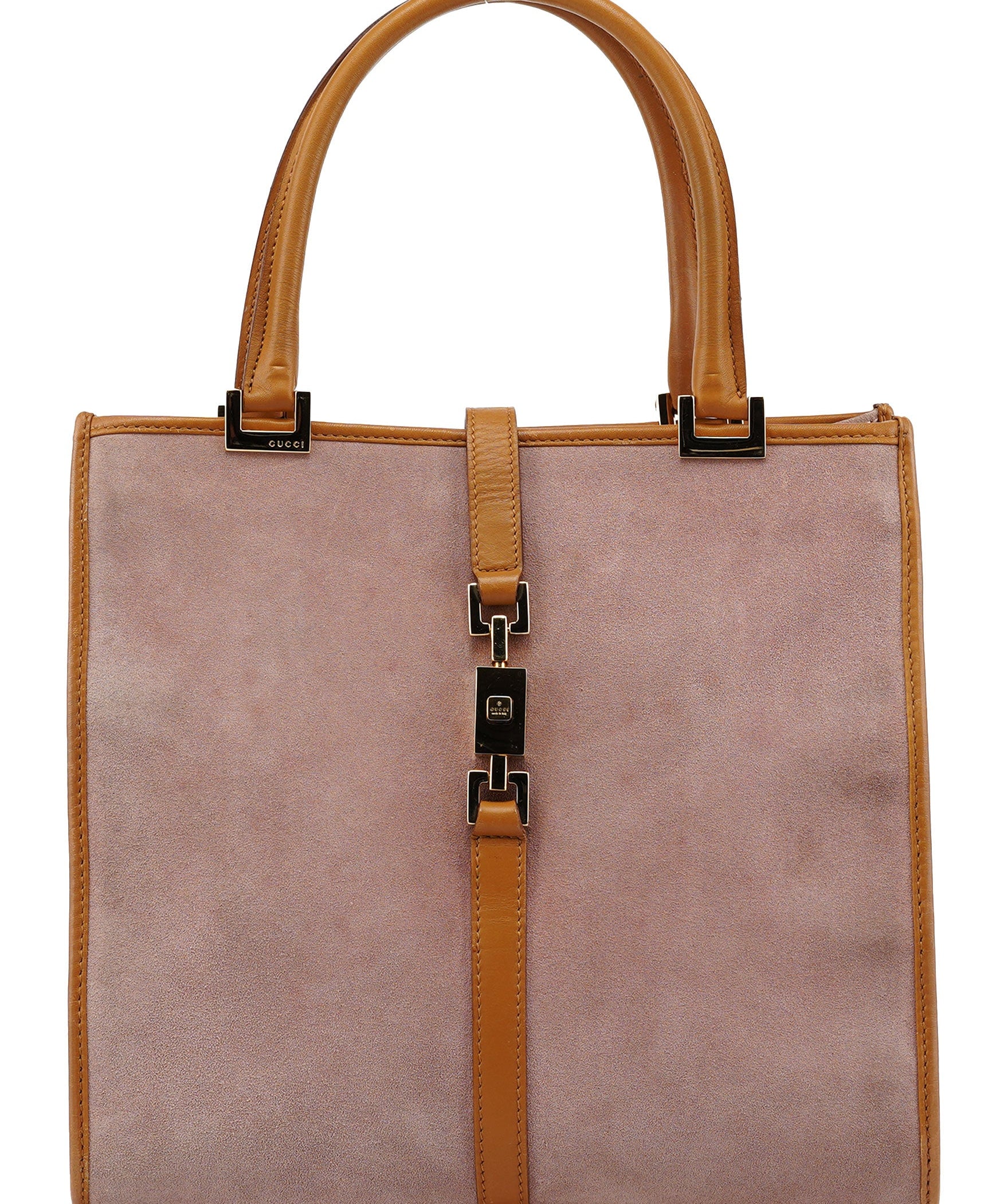 Gucci 002 1065 Pink Suede Jackie Tote Bag