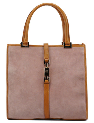 Gucci 002 1065 Pink Suede Jackie Tote Bag
