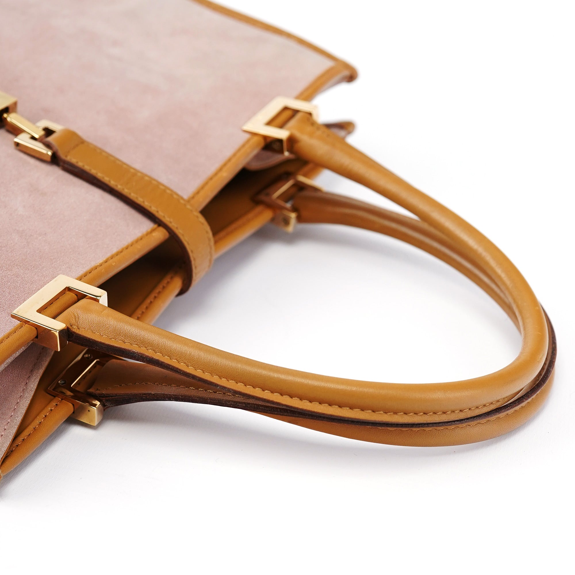 Gucci 002 1065 Pink Suede Jackie Tote Bag