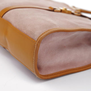 Gucci 002 1065 Pink Suede Jackie Tote Bag