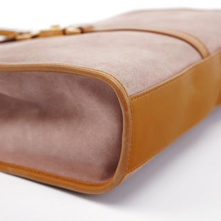 Gucci 002 1065 Pink Suede Jackie Tote Bag