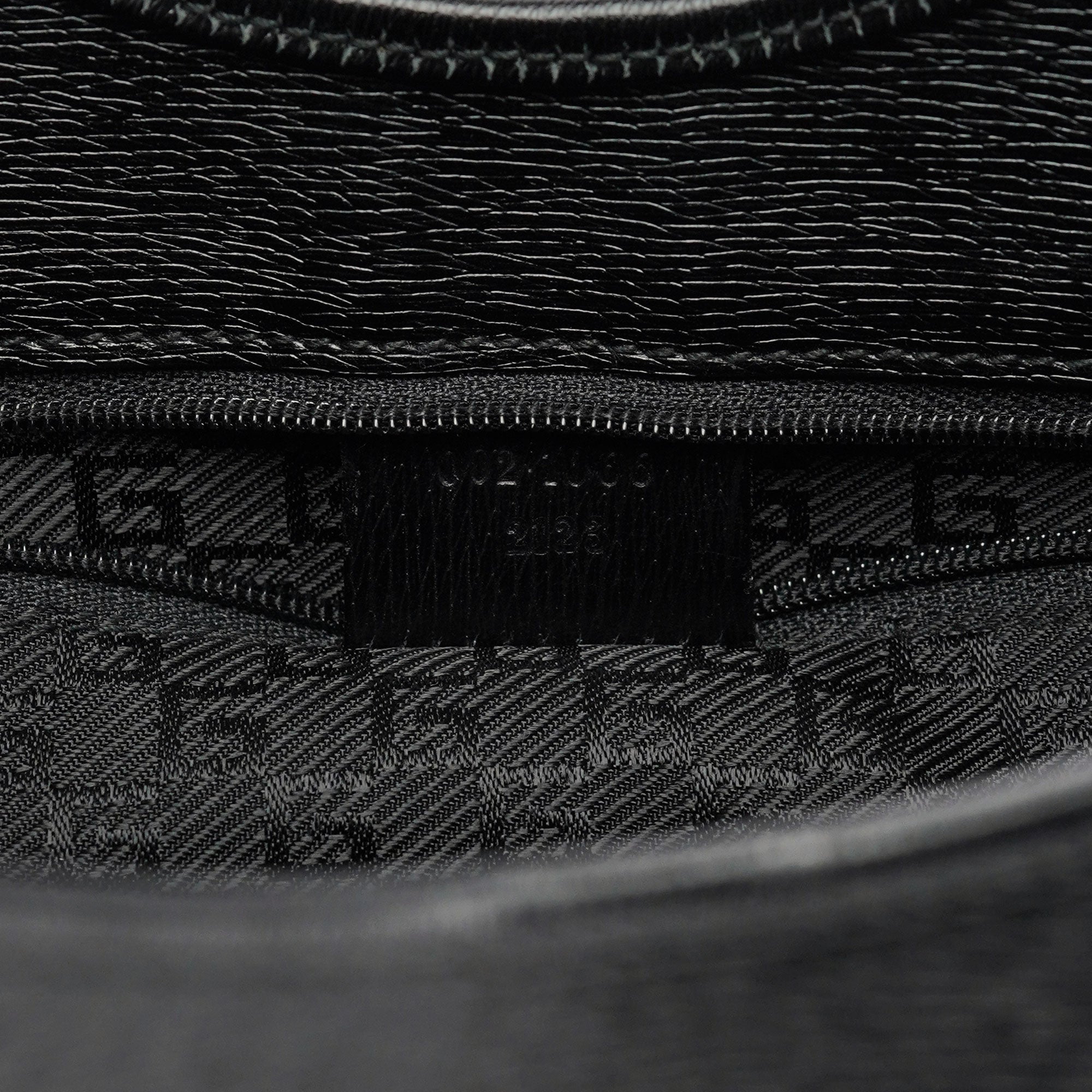 Gucci 002 1066 Black Leather Jackie Shoulder Bag