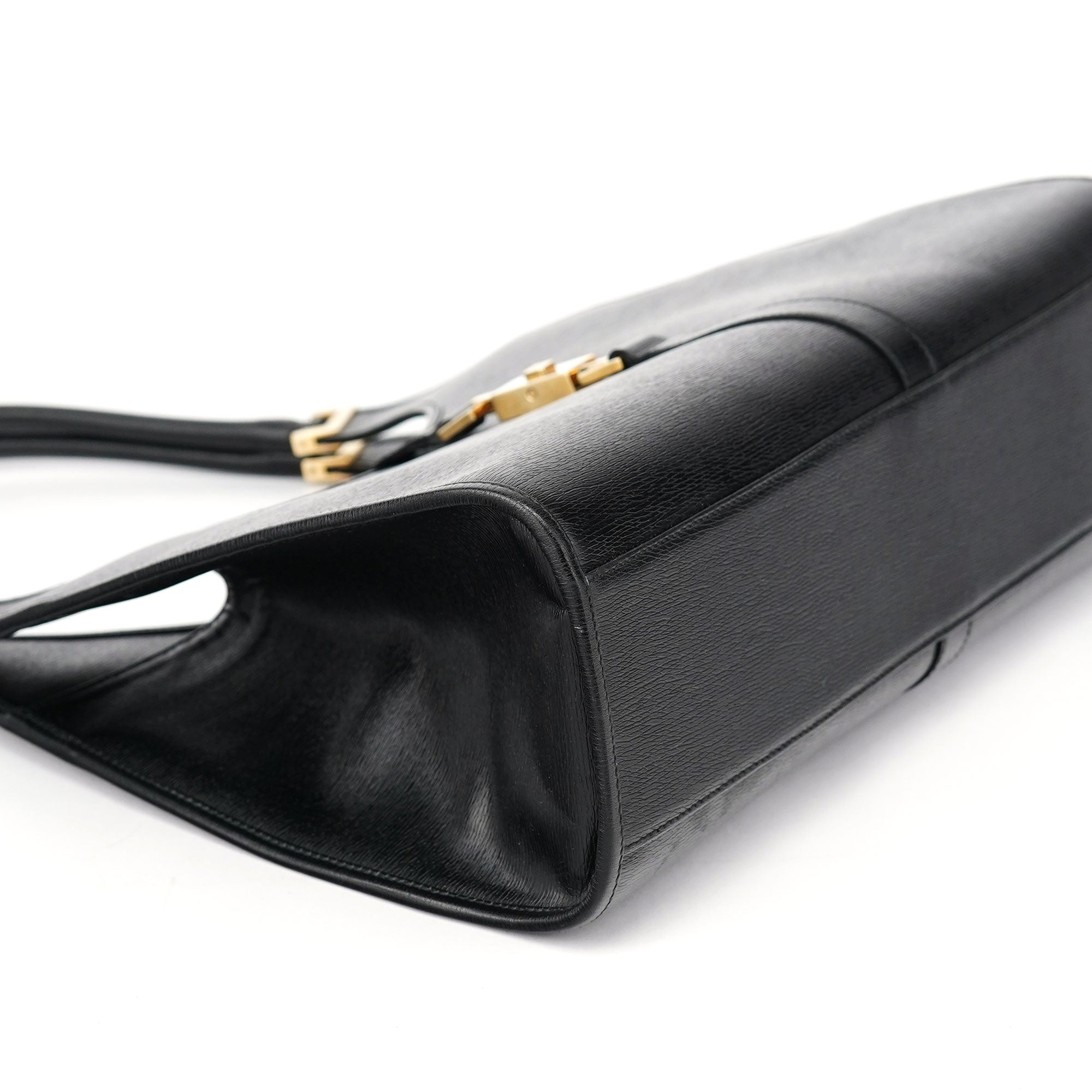Gucci 002 1066 Black Leather Jackie Shoulder Bag