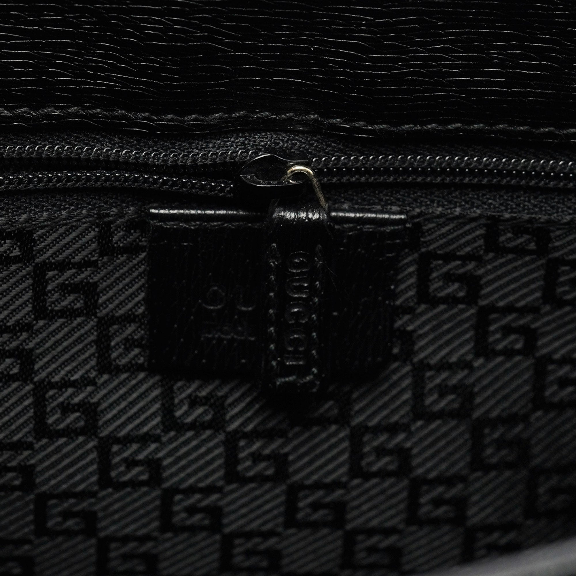 Gucci 002 1066 Black Leather Jackie Shoulder Bag