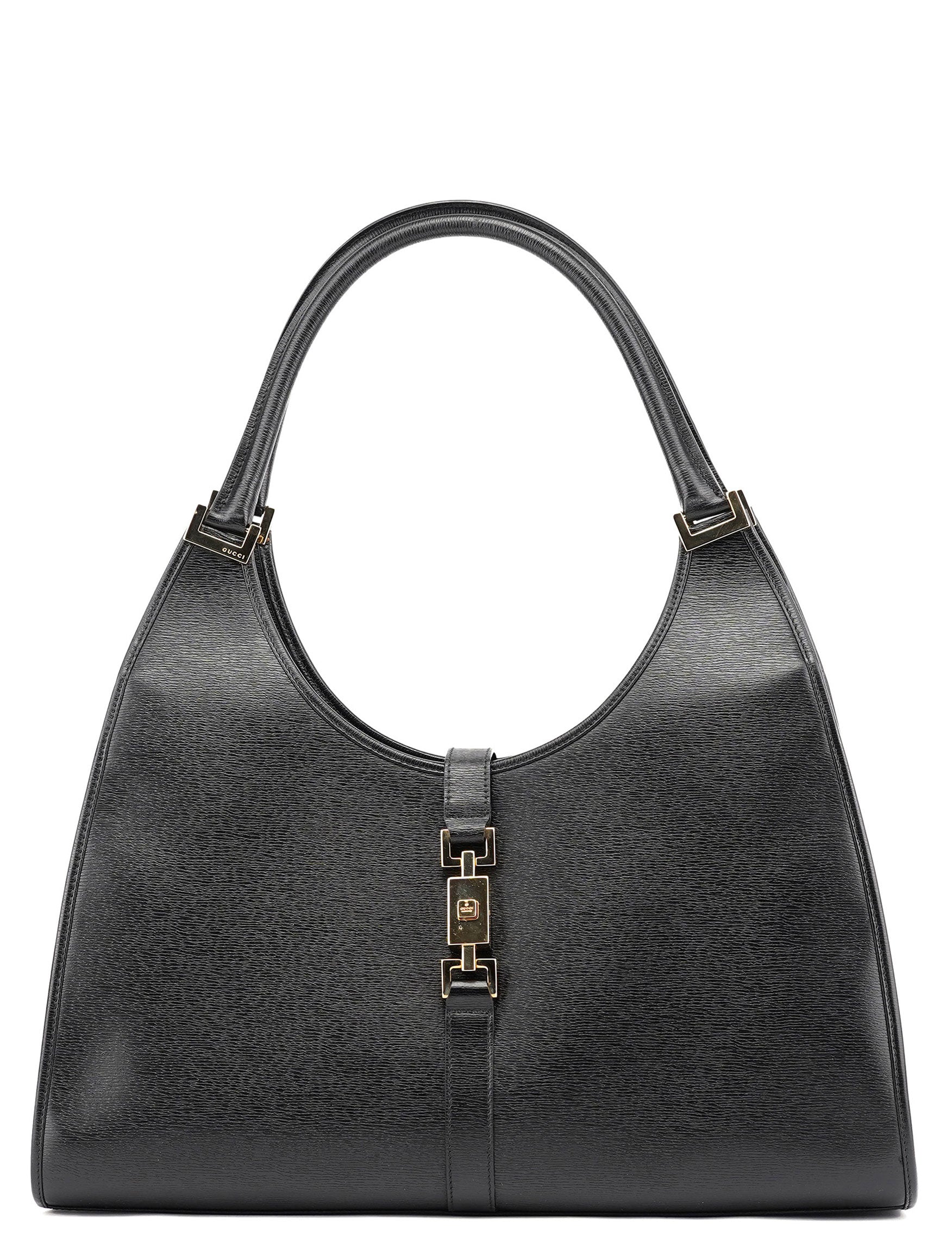 Gucci 002 1066 Black Leather Jackie Shoulder Bag