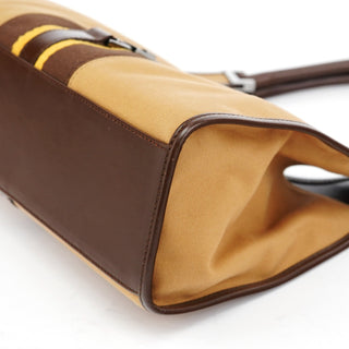 Gucci 002 1067 Beige Canvas Jackie Shoulder Bag