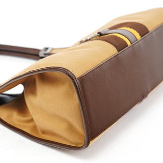 Gucci 002 1067 Beige Canvas Jackie Shoulder Bag