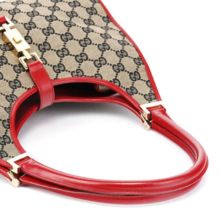 Gucci 002 1067 Beige Red GG Jackie Shoulder Bag