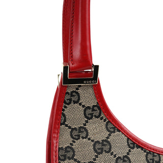 Gucci 002 1067 Beige Red GG Jackie Shoulder Bag