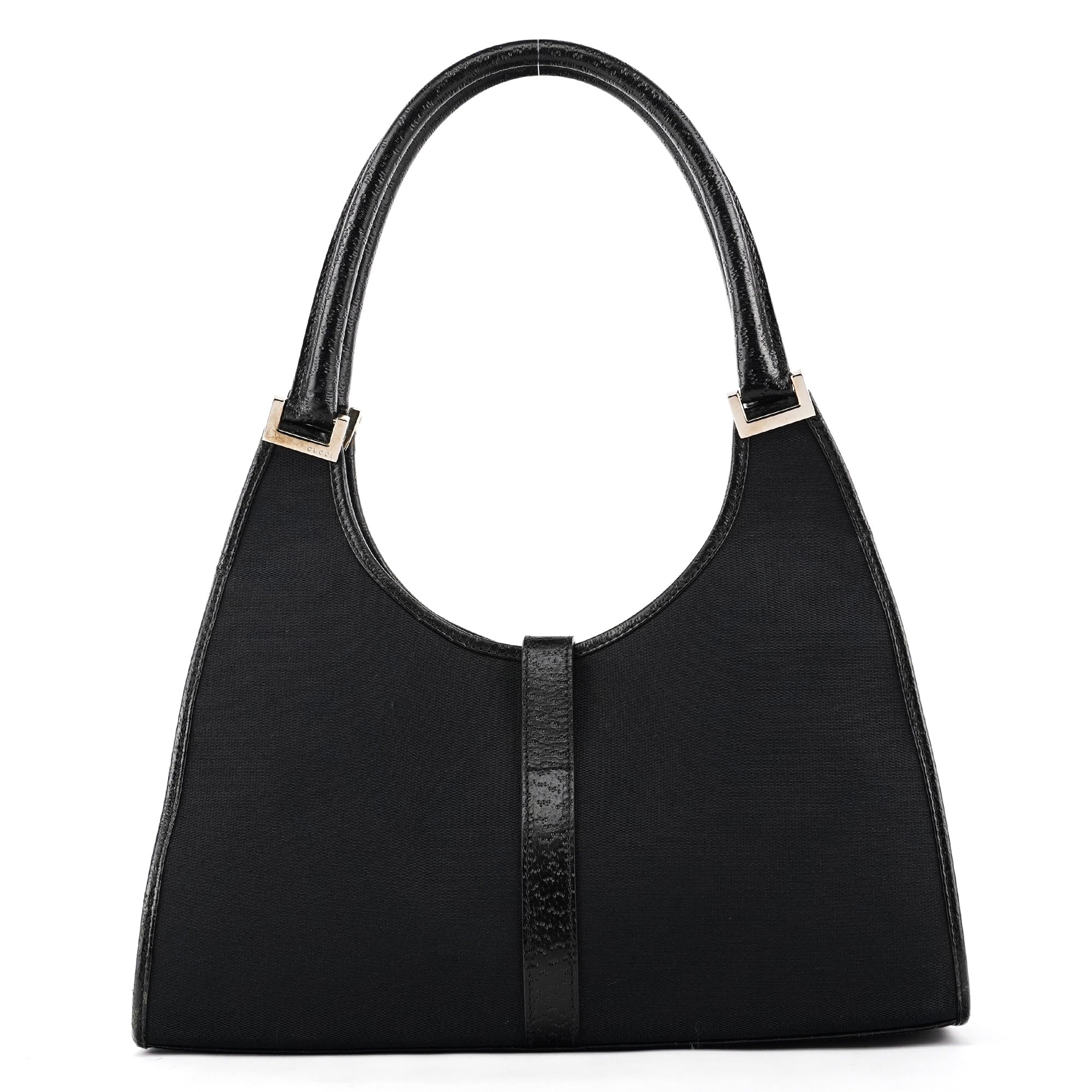 Gucci 002 1067 Black Canvas Jackie Shoulder Bag